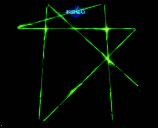 幽冥猫试炼关卡示意图，画面中标有多个红色圆圈，代表边缘安全站位点，红色射线从地面不同方向射出