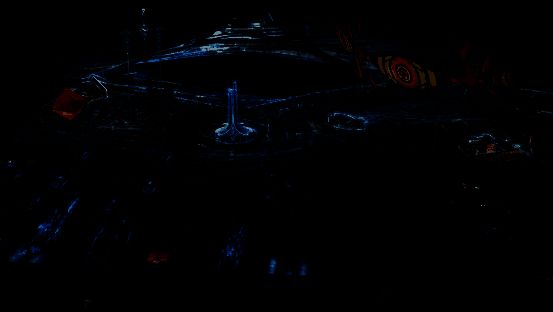 安东塔斯城联动庆典主场景，星空背景下巨型使徒缓缓逼近，舰队严阵以待