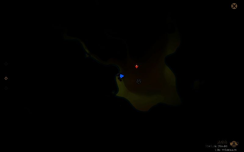 贝阙岛地图，红点标注壶灵在密林中的可能位置