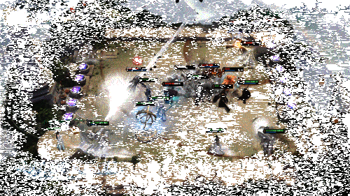 逆水侠棋战斗动画，角色释放华丽技能，战场光影交错