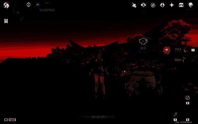 游戏中阿嘟出现在竹林凉亭旁的真实场景，环境幽静，光影斑驳