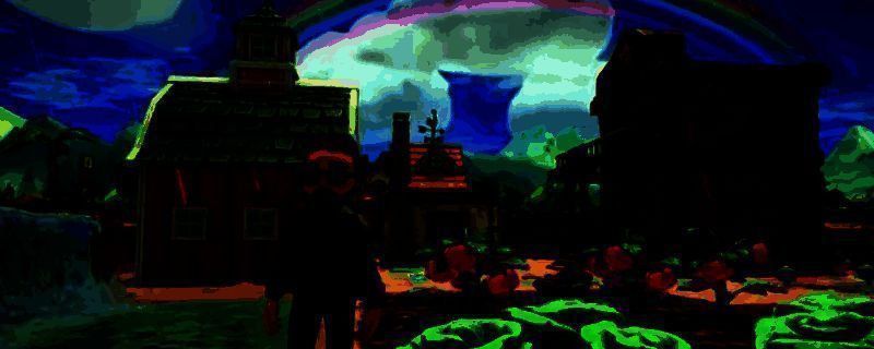 《一起玩农场2》忠言无害成就所需装饰性标志展示，画面中显示带箭头的指示牌立于田边小路上