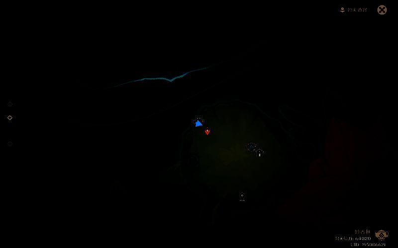 遐思地区域地图标记，红点标注壶灵阿嘟刷新位置，周围为植被与小径