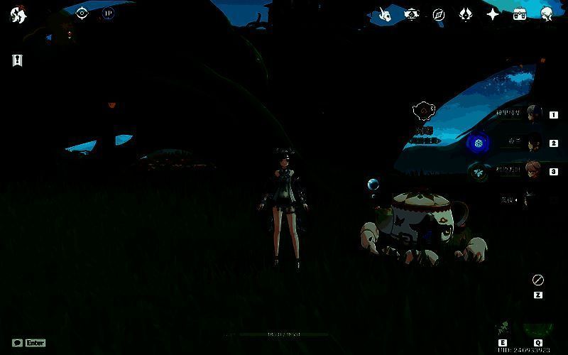 凉亭内部视角，壶灵阿嘟坐在石凳上，前方摆放一盏小灯笼