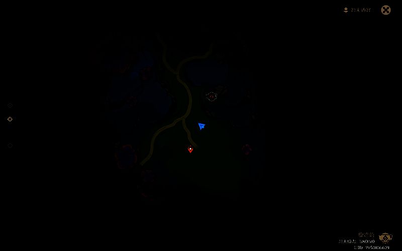 露雾礁地形示意图，红圈标注壶灵刷新高台位置