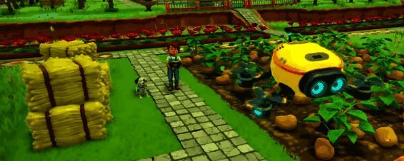 《一起玩农场2》中玩家正在商店建筑菜单选择洒水车的界面截图