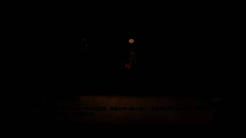 塞恩瑞克身披黑焰铠甲，手持巨剑指向冒险者，眼神空洞被操控