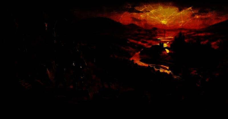 《上古卷轴6》概念艺术图泄露画面，展示落锤省沙漠地貌与古代遗迹