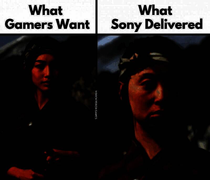 玩家绘制的理想女主形象与游戏中笃的面部对比图，突出五官与气质差异