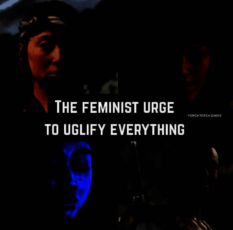 游戏中女主角笃手持双刀战斗，动作张扬，背景为燃烧的村庄