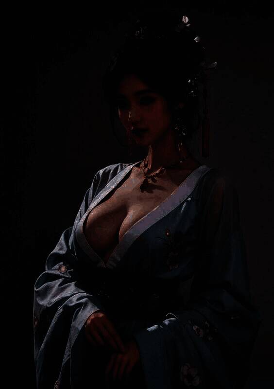 游戏宣传图中女主角笃直视镜头，眼神锐利，发型与服饰极具现代感