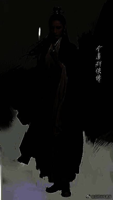 周芷若角色设定图，白衣胜雪，眉目清丽中透着坚毅，展现峨眉弟子的冷艳气质