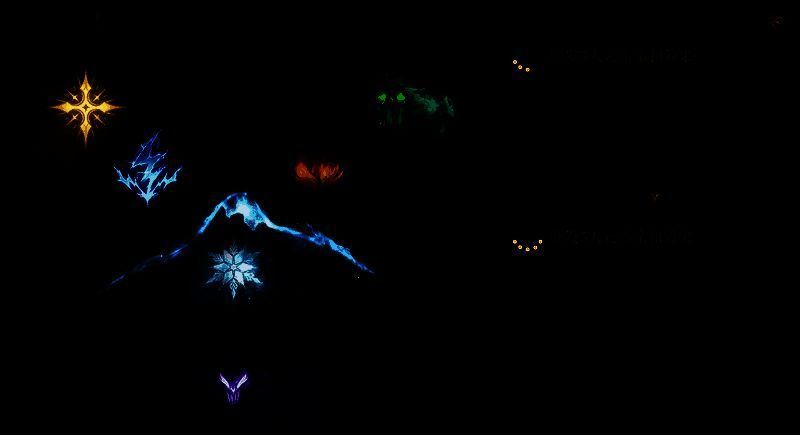 游戏主线剧情过场画面，黑暗女士立于高塔之上，俯视燃烧的城池，天空电闪雷鸣，氛围压抑而壮烈