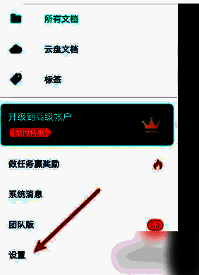 设置页面中文档扫描选项的界面截图