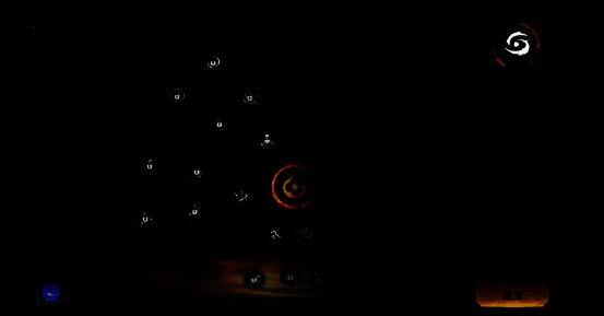 玩家角色在秘境中拾取发光珍玩道具，手中握着刻有古纹的铜铃，周围环绕灵气光效