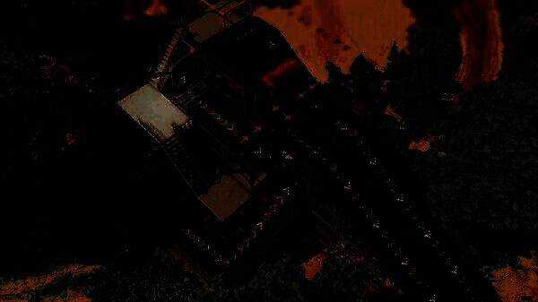 《黎明时分》外星威胁来袭场景，巨大生物逼近玩家基地，引发激烈战斗