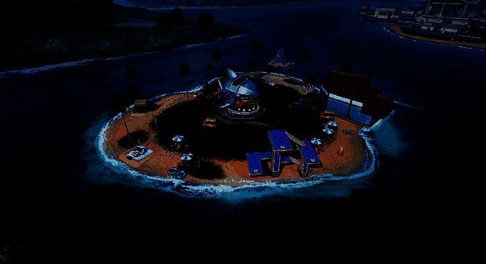 锤头鲨飞行器在海面飞行，尾部喷出蓝色光焰，造型酷炫，兼具科技感与海洋元素