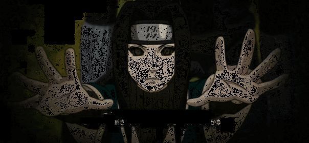 秽土转生的再不斩与白并肩而立，身后是翻滚的黑雾，目光坚定望向远方