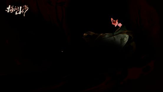 游戏中‘赤焰神祗’幻灵释放大招的瞬间，火焰席卷战场，动作姿态与朱洁静舞蹈动作高度还原