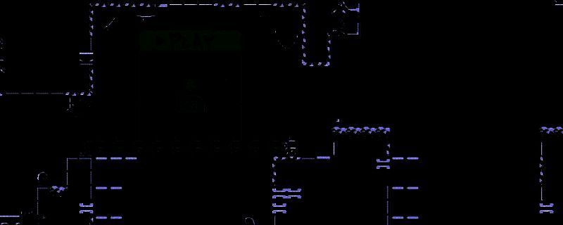 《径迹回响》游戏主界面展示，画面风格简约，角色站在几何感强烈的关卡起点，背景为淡蓝色渐变，突出科技与解谜氛围