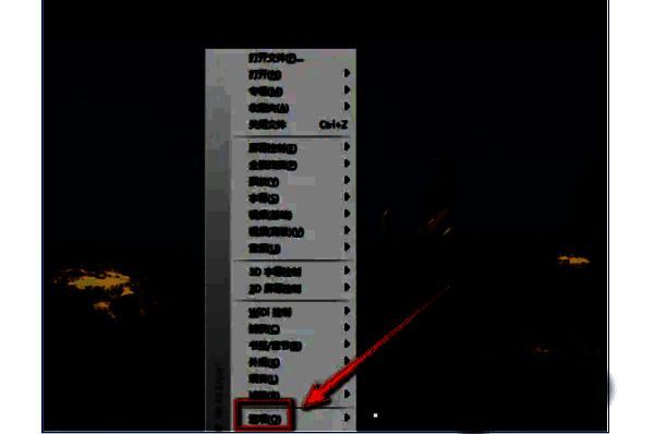 选项菜单界面，参数设置按钮位于列表中，光标指向该选项