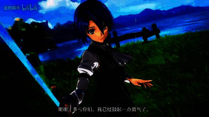 克萝赛在战场上为队友施加护盾，动作优雅而坚定