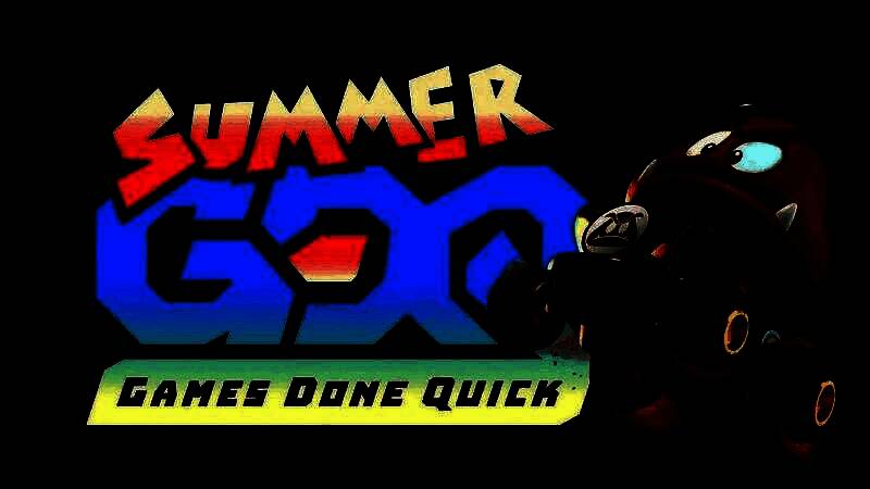 SGDQ 2025活动现场全景，舞台灯光璀璨，选手专注进行游戏速通挑战，现场观众热情高涨