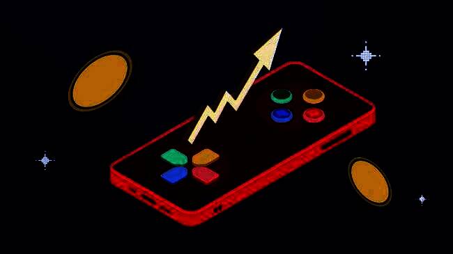 Adjust《2025年移动游戏洞察报告》封面图，展示数据图表与全球玩家连接的视觉元素