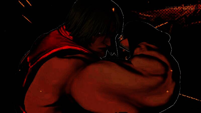 肯在雨夜街道中行走，背景霓虹闪烁，氛围感十足