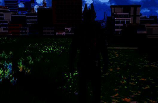 四人小队战斗画面，薄荷居中输出，队友各司其职协同作战