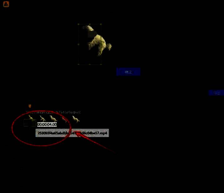黄色方框在预览画面中移动以选择缩放区域的示意图