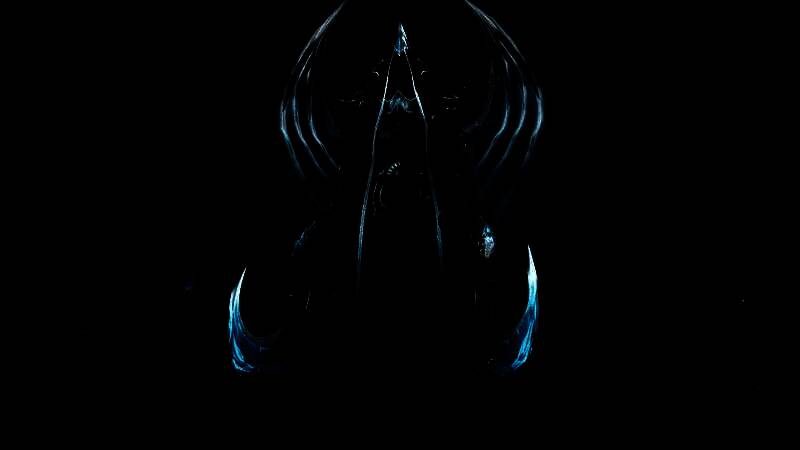 角色在战场上收割敌人，双镰挥舞间灵魂四散，背景为燃烧的地狱景象