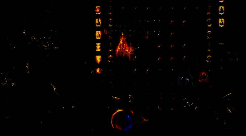 游戏中BOSS倒下瞬间爆出大量装备道具，地面上光柱四起，角色正兴奋拾取战利品