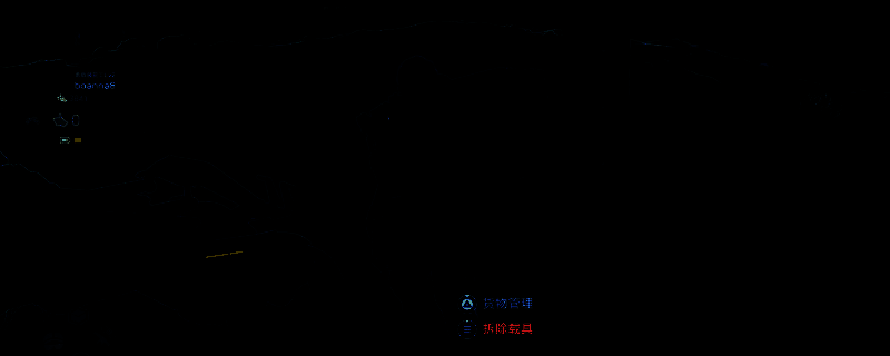 《死亡搁浅2》游戏中一名角色站在荒漠桥边的匪徒营地附近，背景沙尘弥漫，氛围神秘