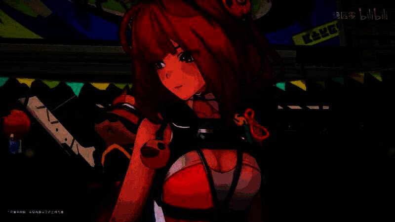 浮波柚叶换装后在游戏场景中奔跑的动态截图，海浪拍岸，光影柔和