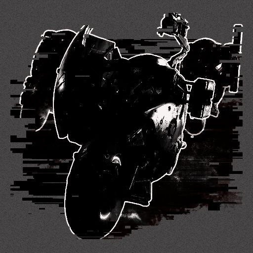 玩家角色在雪山与NPC对话接取幽灵猎手任务，背景为荒凉山地与残破设施