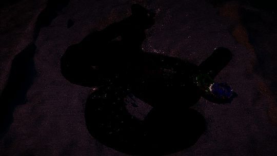 陀螺撞击玻璃平台的瞬间，碎片四散飞溅，下方为深坑，背景有火焰特效与烟雾升腾