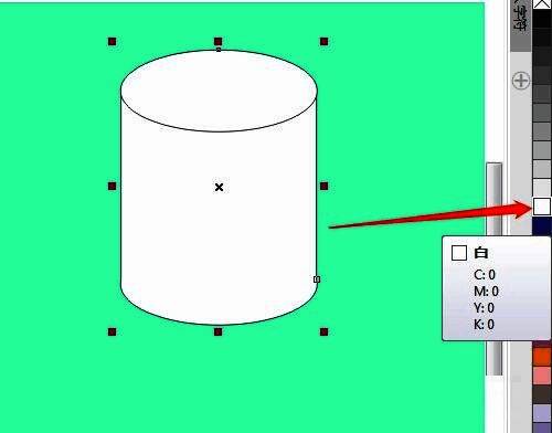 最终效果展示，一个完整的蓝色圆柱立于画布中央