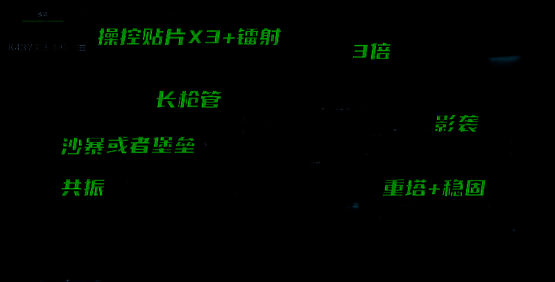 K437倍镜版改装方案展示，配件配置均衡，适合中距离精准射击