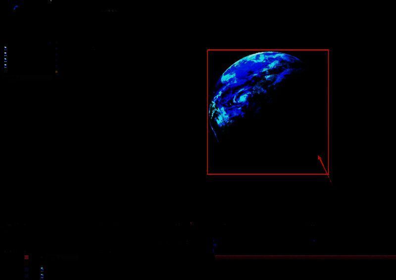 合成窗口中展示摄像机视角旋转后的三维图层变化效果