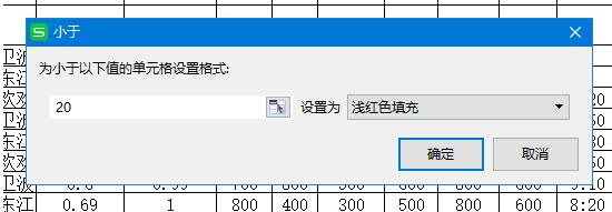 多个条件格式规则列表，显示已添加‘介于’和‘小于’两种规则