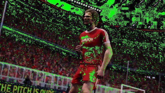 赫内斯禁区外接球直接起脚，皮球划出弧线直入球门右上死角