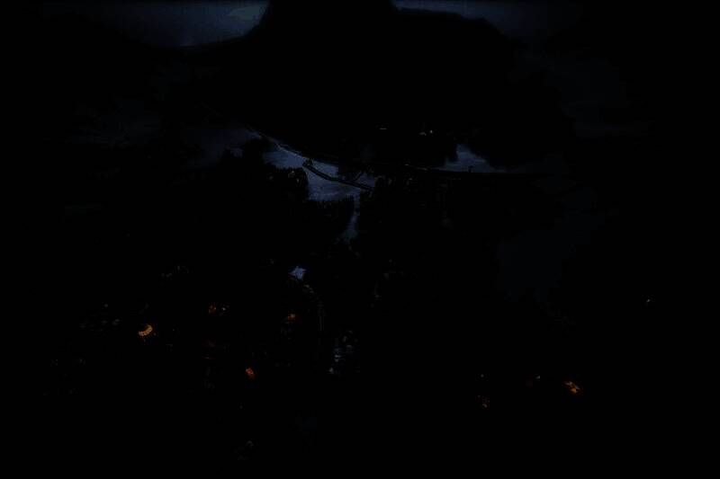 《冰汽时代2》MOD创作大赛宣传图，展示城市在暴风雪中艰难运转的场景，突显游戏末世生存氛围