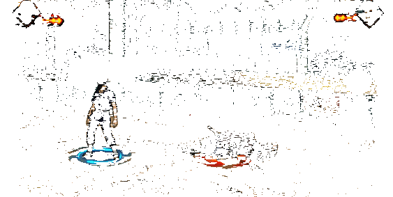 乌鸦形态恢复本体过程，玩家通过摇杆调整落点位置