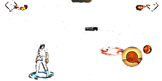 长按天照操控黑炎追踪敌人，百战鼬维持施法姿态