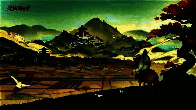 《这城有良田》联动角色立绘展示，李善德手持荔枝，背景为古驿道与城楼