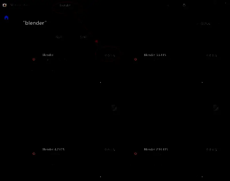 Microsoft Store中Blender应用页面，显示免费安装按钮及用户评分