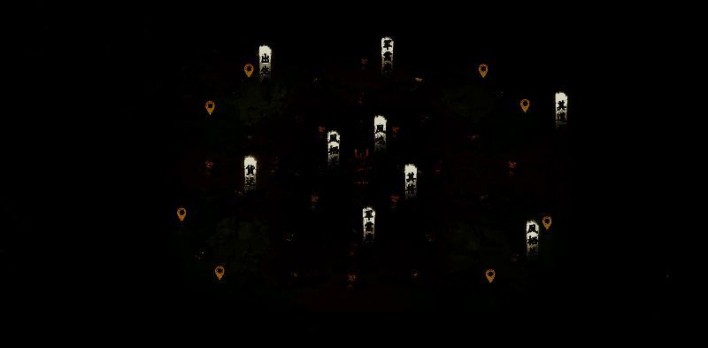 《天涯明月刀》纸上谈兵玩法界面，玩家在战略地图上调动部队，进行行军与攻防部署