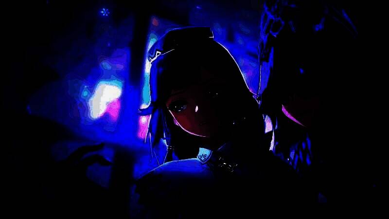 主角跪地挣扎，黑雾从体内涌出凝成使灵，二者对视，眼神中交织痛苦与羁绊