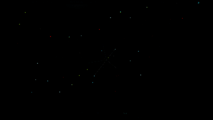 玩家驾驶飞船穿越小行星带的场景，背景是绚丽的星云和远处爆发的超新星，展现游戏宏大的宇宙景观